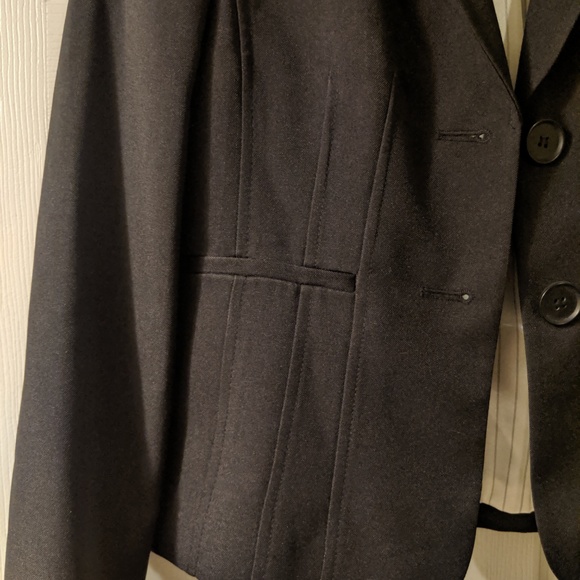 solid black formal business blazer - Picture 3 of 3